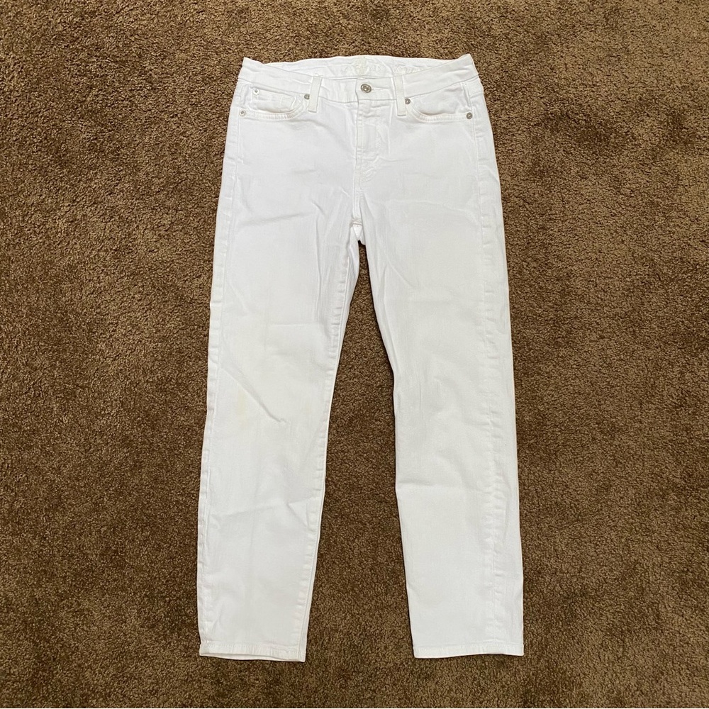 7 For All Mankind Size 27 White Jeans